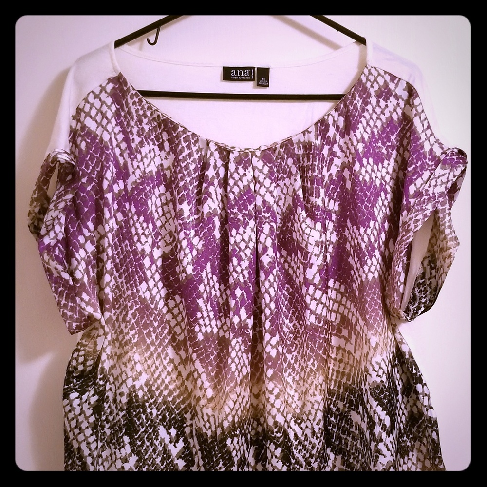a.n.a. Snake Pattern Blouse